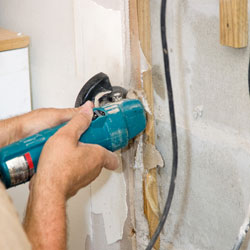 Sawing Drywall